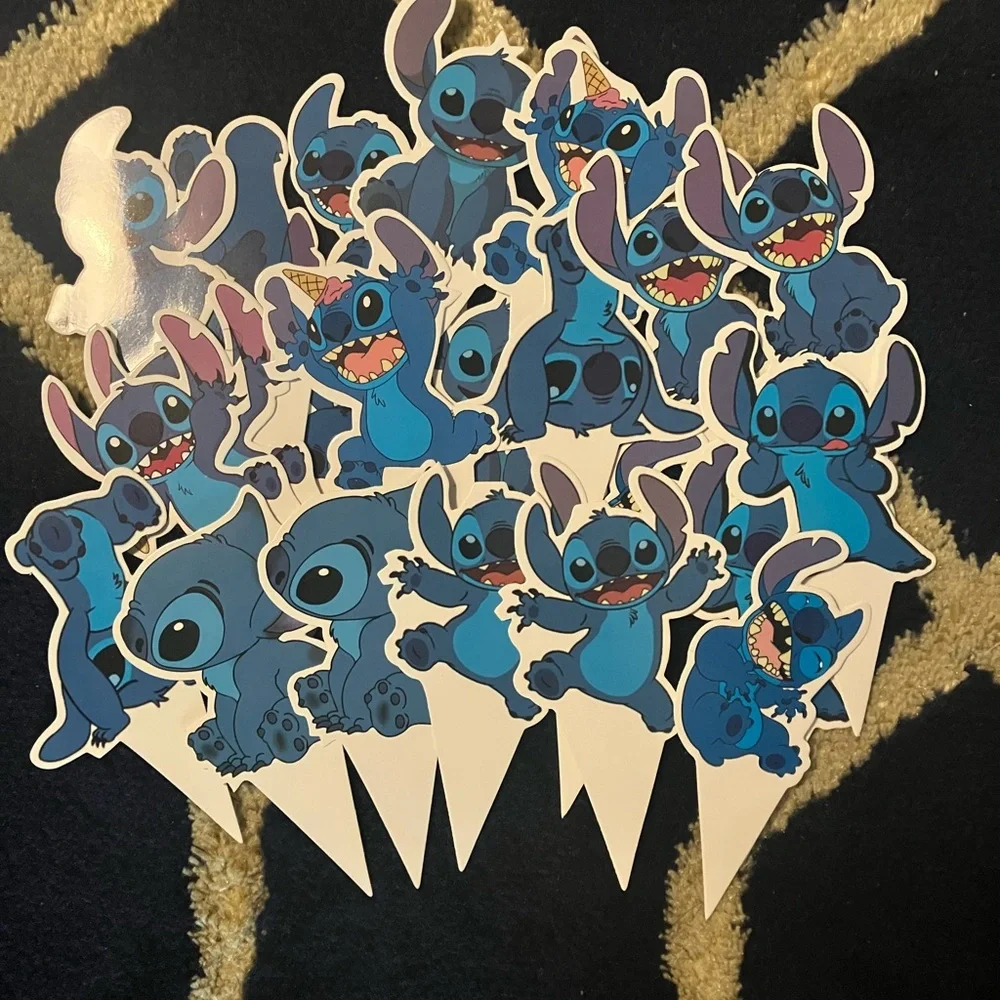 Stitch Character Birthday Cupcake Toppers